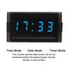 DC4.5-30V Waterproof Dustproof Car Auto Electronic Clock LED Digital Display (Blue)