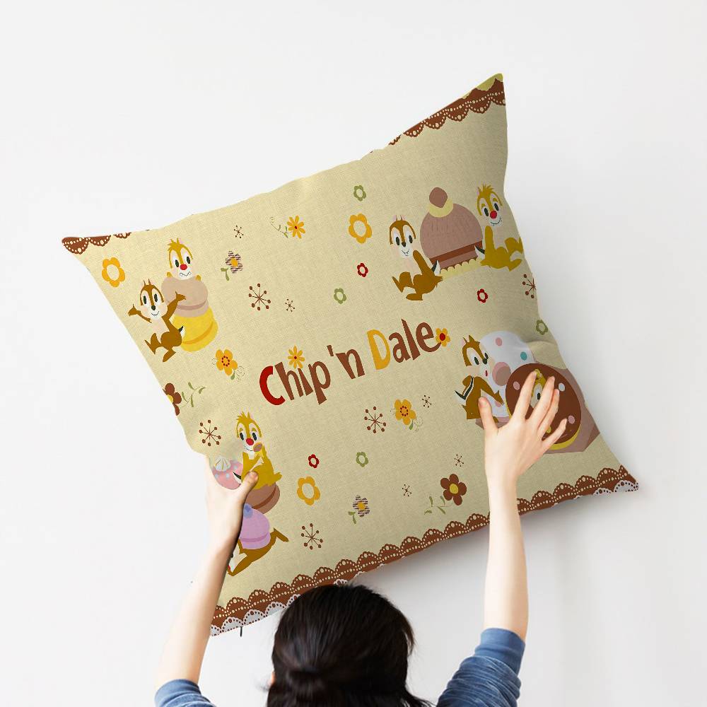 Cartoon C-Chip n D-Dale Stitch Lucky Dragon pillow cover sofa cushion cover home room decoration children gift