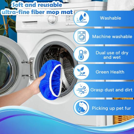 4/6Pcs Microfiber Flat Mop Replacement Cloth Cover Wet Dry Cleaning Washable Mop Covers for Swiffer Sweeping Mop