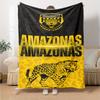 AMAZONAS FC Logo Print Flannel Blanket High Quality Warm Comfortable Cover for All Seasons Perfect for Gifts Home Decor