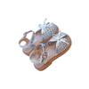 Girls bag head sandals fashion princess shoes summer 2025 new children's beach shoes girls hollow woven sandals