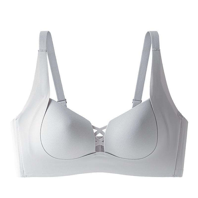Women Seamless Wireless Push Up Gathering Side Support Comfortable Bra