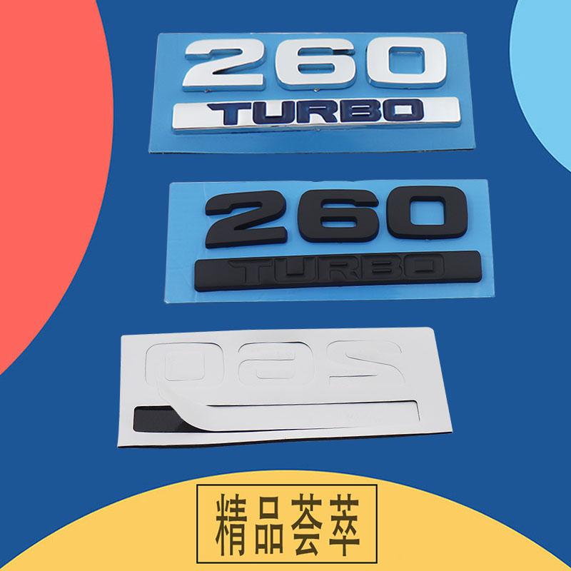 3D Premium TURBO 260 TURBO for Car Fender Trunk Rear Bonnet Decal Emblem Badge Sticker Accessories