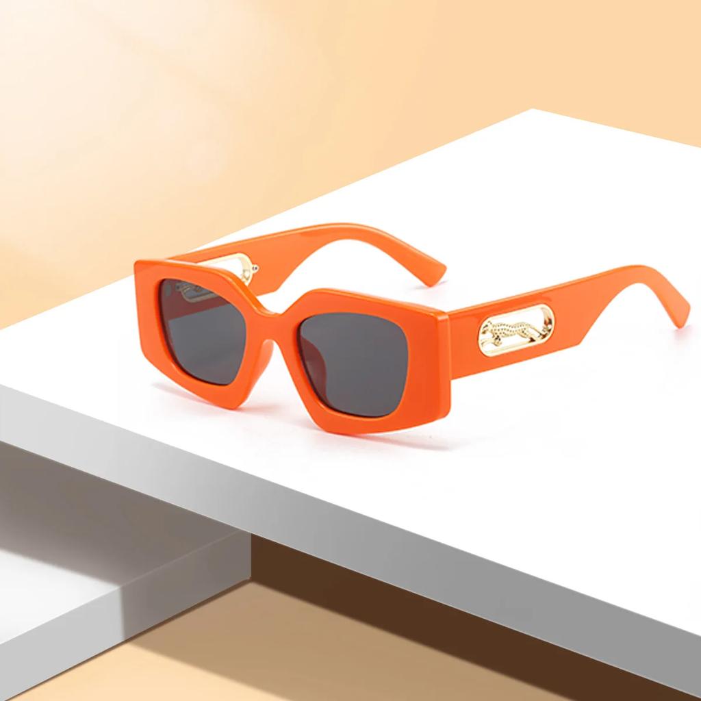 Vintage Sunglasses Women Black Square Sunglasses Woman Luxury Brand Small Rectangle Sun Glasses Female Gradient Clear Mirror