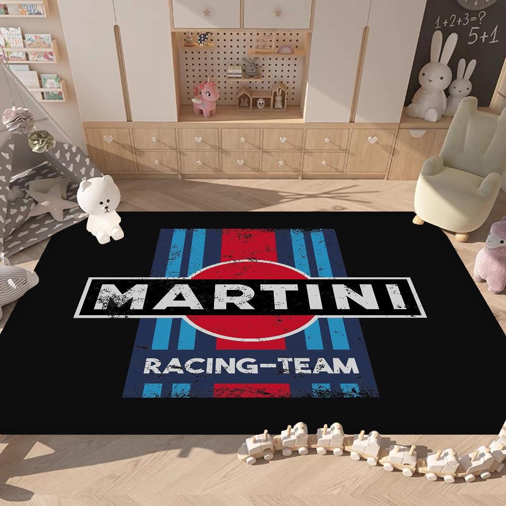 Tappetini da camera con logo M-Martini Racing Lavabili Antiscivolo Tappeto da area per soggiorno divano sedie Cucina Alfombra