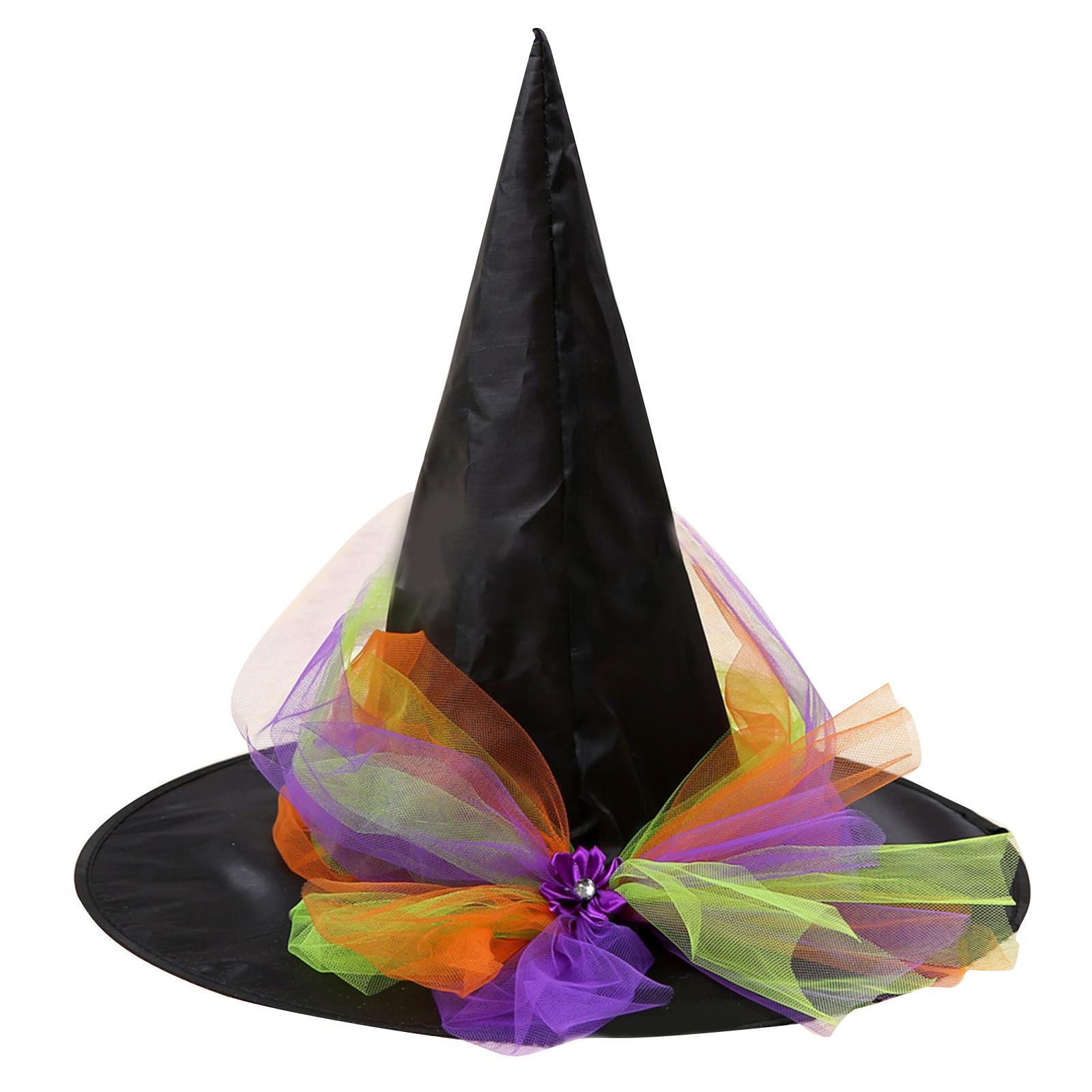 

Шляпа Ведьмы Волшебника Карнавальная Вечеринка Головной убор с Пряжей/Цветком Шапка Дьявола Косплей Реквизит для Детей Девочек Мальчиков A