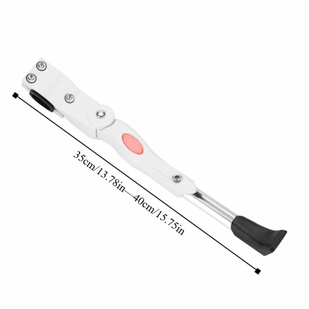 White Bike Kick Stand Adjustable Single-Side Kick Stand for 16" 20" 24" 26" Bikes Bike Cycling
