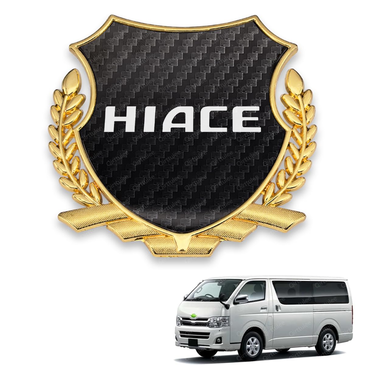 

Hiace Car Metal Hiace 200 and 8th Car Sticker Car Logo Decorative Sticker Fiber Emblem, Emblem, Series, 4th, 5th, 6th, 7th, Generation, Decal, (Carbon