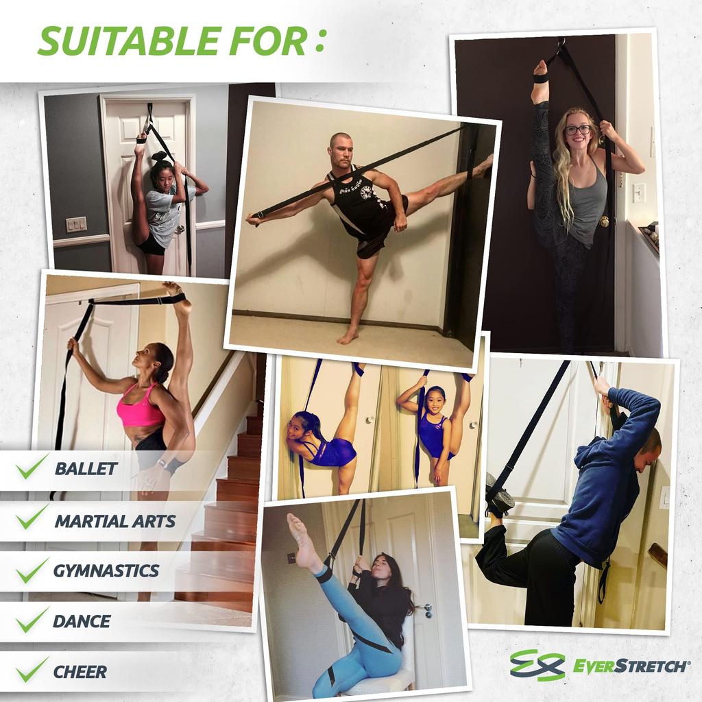 EverStretch Leg Stretching Leg Split Trainer Stretching Device for and Portable and Band Over-the-Door PRO Ballet, Dance, MMA, Taekwondo,