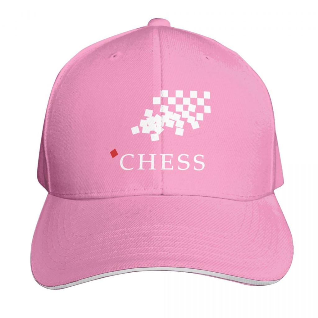 Chess White Baseball Cap Quick Dry Performance Cotton Twill Breathable Contrast Two Tone Brim
