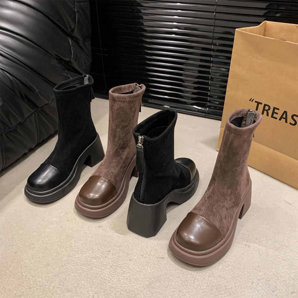 Support a 20252025 Autumn and Winter New Fashion Martin Boots Short Boots Heightening and Slimming Boots