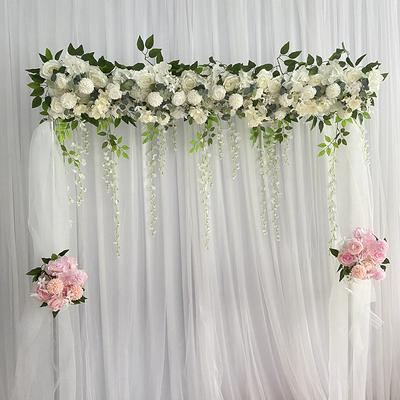 Simulation Wedding Flower Row, Long Forest Scene Arrangement Wedding Scene Fake Flower Simulation Flower Road Flower Row Arch