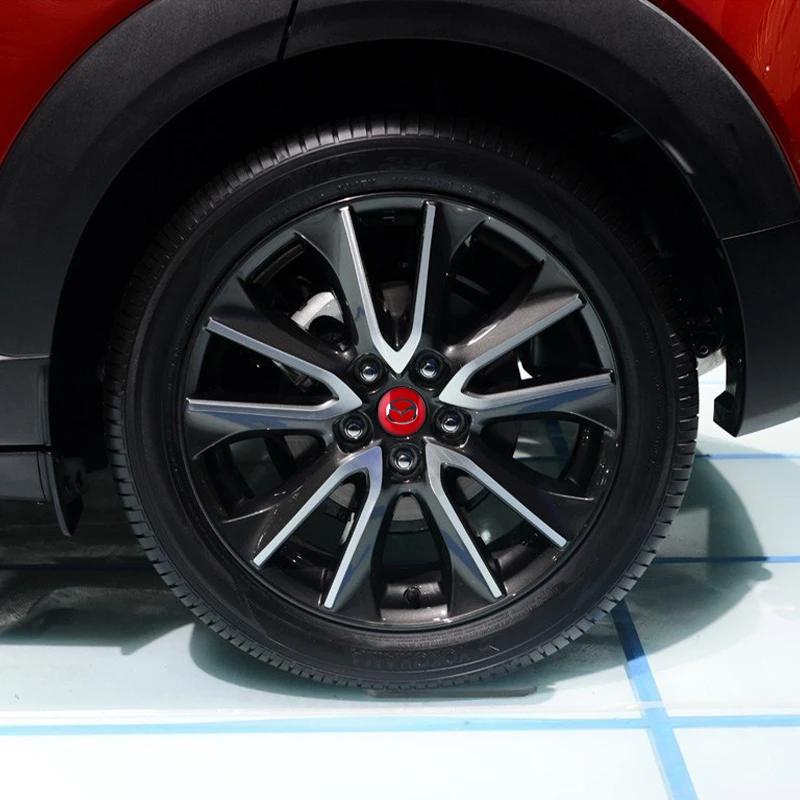 2025 Hot 4pcs 60mm Auto Wheel Center Hub Caps Cover Rim Sticker Badge For Mazda Axela 2 3 5 6 CX-5 CX 7 CX-9 MX-5 Decoration Car