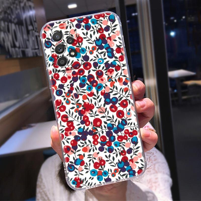

London Flowers Прозрачный чехол для Samsung Galaxy A52 A51 A53 A72 A71 A73 A32 A31 A33 22 A11 Мягкий чехол Betsy Theodora Wiltshire Samsung A73 5G