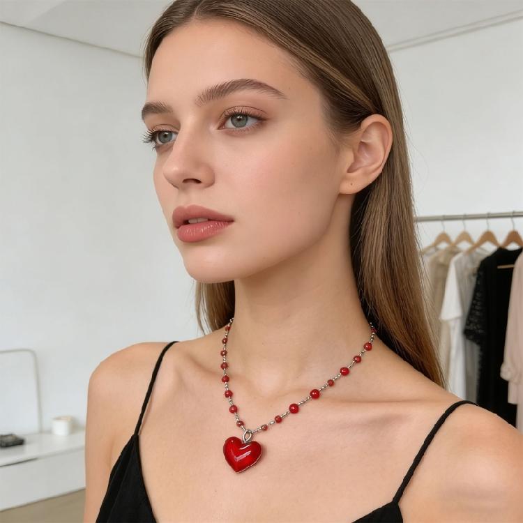 10 Pack Acrylic Craft Charm Artistic Jewelry Component Heart Shape Necklace Making Accessories Suitable for Regular Use