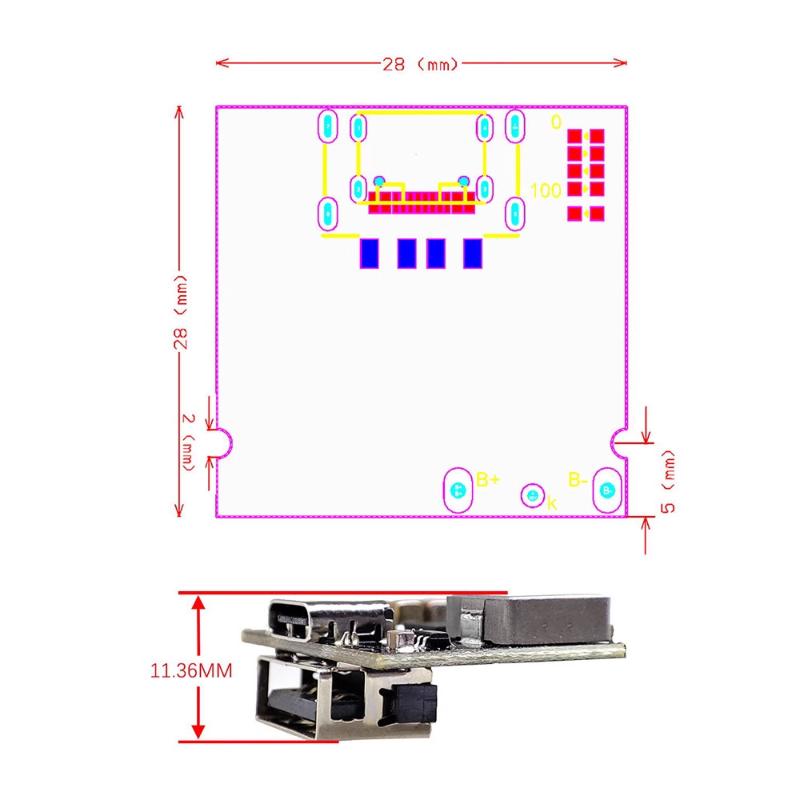 1Pcs Type-C Usb Dc 5V To 3.7V 4.2V Lithium Battery 4A Pd 18W Fast Charge Module 1S Bms 18650 Li-Ion Charging Discharging Board