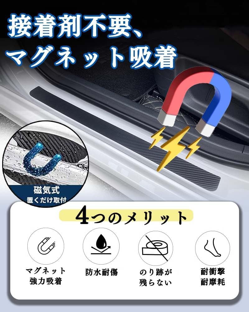 REENEW Magnetic Scuff Plate Side Step Guard, Magnetic, Car Step Guard, Magnet, Side Step