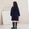 Girls' British College Style Wool Coat - Warm, Thickened, Mid-Length, Cotton-Padded Winter Wear 2025