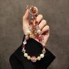 No Brand Phone Lanyard With Water Crystal Beads Pvc Material For Stylish Accessory
