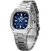 OPK Stainless Steel Blue Men's Watch, Quartz, Analog, Waterproof, Luminous, Band, Simple, Stylish, Student, Business,
