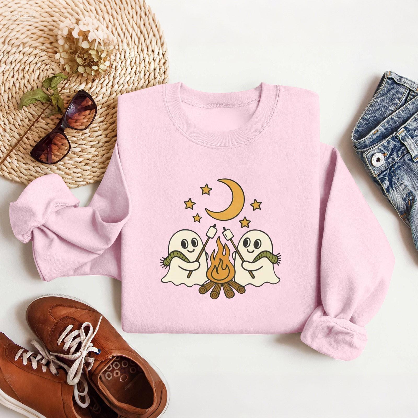 

Женские топы Женский свитшот с длинным рукавом Повседневный с круглым вырезом Свободного кроя Пуловер Флисовые топы XL розовый