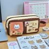 Large Capacity Pen Pouch Canvas Stationery Bag Cute Pencil Pouch Gift