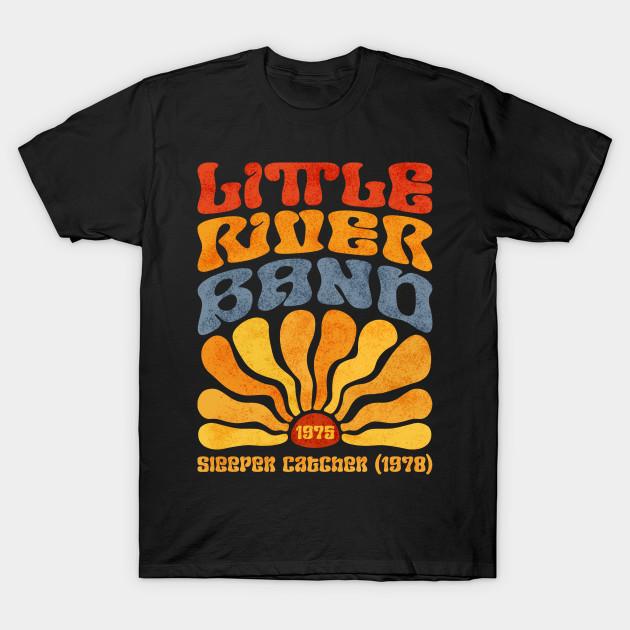 Men Black Print T-shirt Vintage Little River Band No-Cut Transfer Paper Print Cotton Tshirt S чёрный