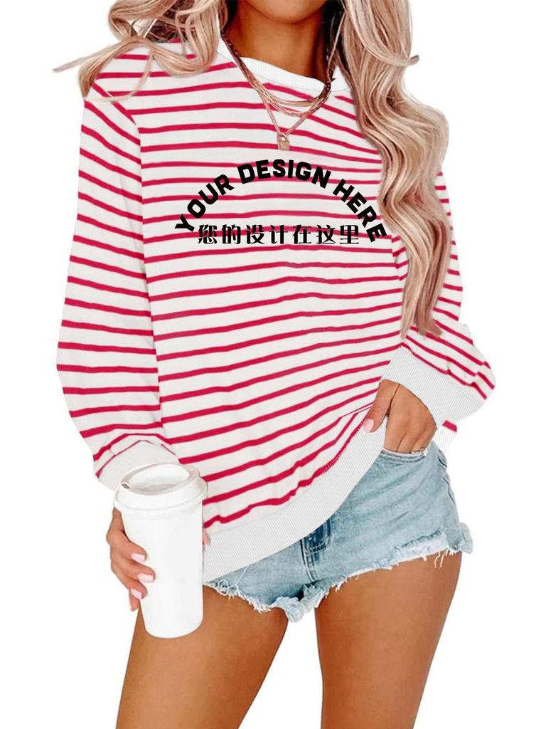 Custom DIY Pattern Long Sleeve Women's Sweatshirt
