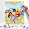 Disney Winnie the Pooh and Friends Flowers Oil Paint By Numbers Hand Painting Kit. Home Decor Gift