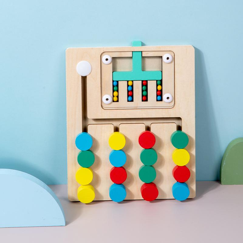 Four Color Walking Double-Sided Game Chess, Children'S Logical Thinking Training, Montessori Early Education Puzzle Toys For You