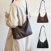 Hobo Leather Shoulder Bag Y2k Women Handbag Simple Boston Crossbody Bag  Work