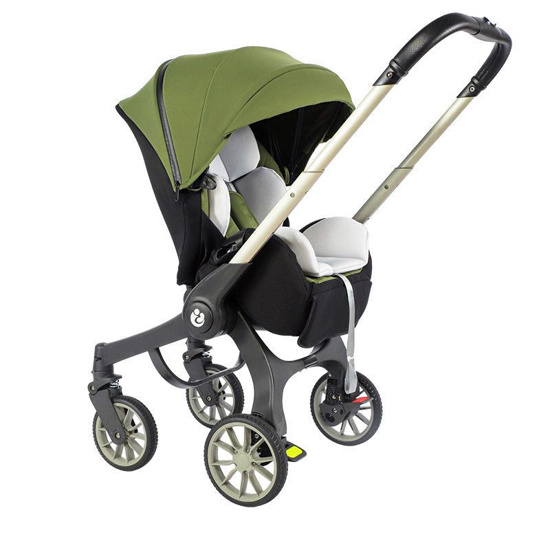 Multifunctional Lightweight Foldable Baby Stroller with Bassinet and Two-Way Car Seat Compatibility