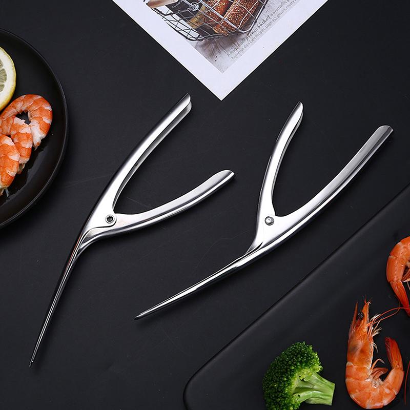 Stainless Steel Shrimp Stripper Shrimp Line Remover Peeler Cleaning Fishing Lobster Peeling Seafood Tools Kitchen Accessories