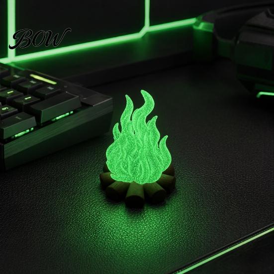 Creative Room Decor Items 3D Printed Glow in The Dark Campfire Ornament, Centerpiece, Firewood Lamp, Artisan Home Accents Bonfire Decoration