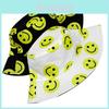 Fishing Smiley Face Bucket Hat Cotton Waterproof Sun Protection For Summer Outdoor Activities