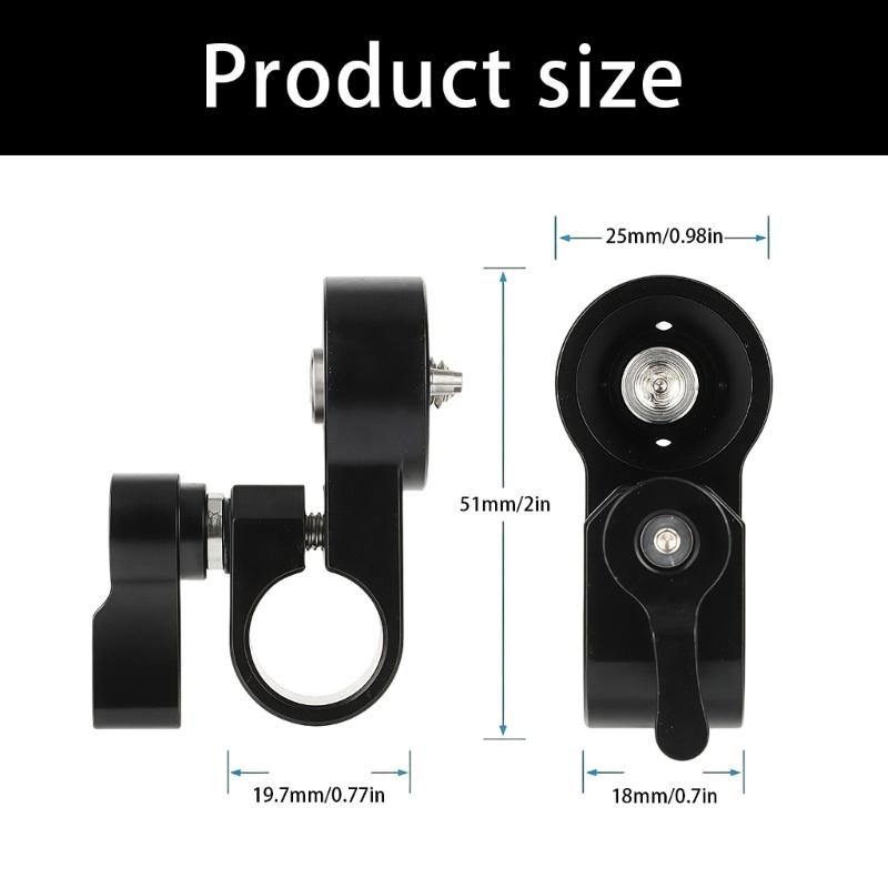 Aluminium Einzelloch-Rohrschelle Standard 15mm Einzelstangenklemme Mit 1/4 Zoll-20 Gewindeschraube Für 15mm Stangenhalterung