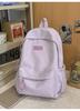 Schoolbag New Solid Color Women's Schoolbag Simple Versatile Backpack Ins High School Students High Value Casual Large Capacity Backpack