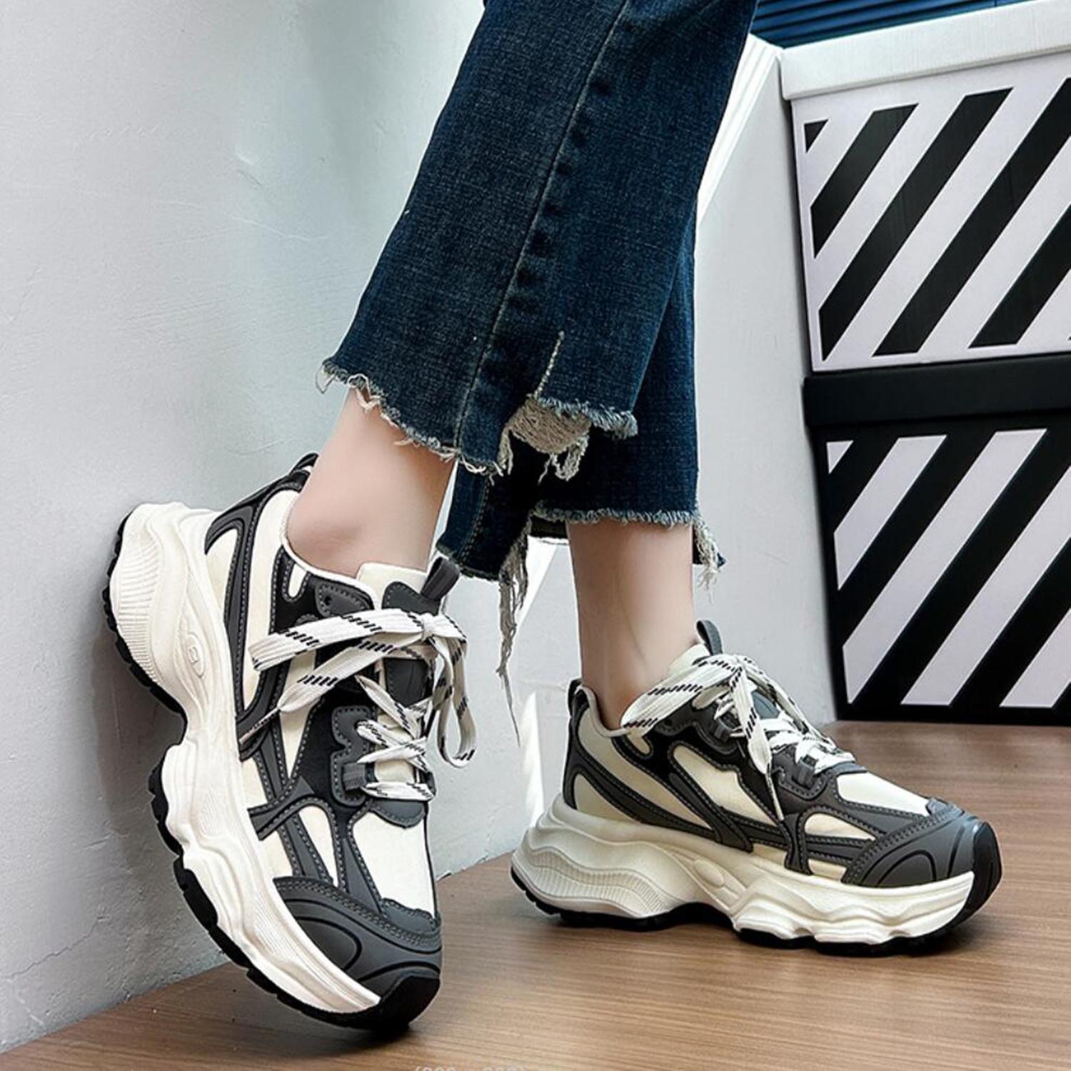 Модные женские повседневные кроссовки на высокой платформе 6 см — фото 4