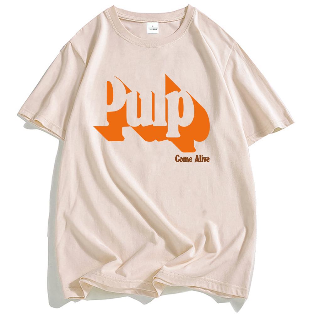 Oživte se Pulp Tričko Bavlna Léto Krátký Rukáv Trička pro Muže Streetwear Hip Hop Unisex Trička Bavlna Volné Pánské Tričko