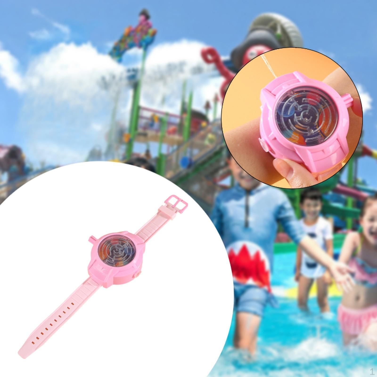 

Игрушки для стрельбы по воде в лабиринте, игры на открытом воздухе, бассейн, портативная игра для сада/пляжа, головоломка, розовый