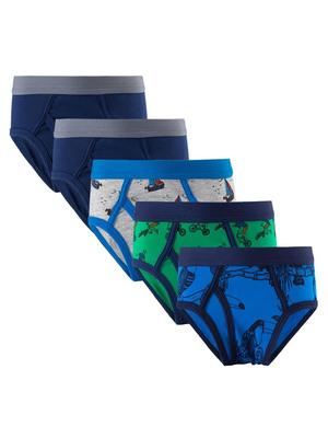 5-Pack Boys' Dinosaur Cartoon Cotton Briefs