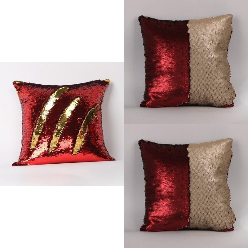 Glitter Pillowcase With Sequins Cotton And Suede For Sofa Bed Decor
