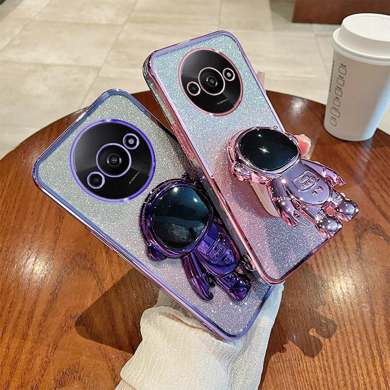 For Xiaomi Redmi A3 4G/Poco C61 4G Case PC+TPU Kickstand Astronaut Phone Cover