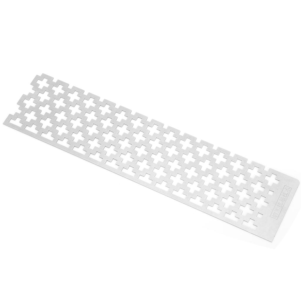 5D Diamantová malba Síťové pravítko s prázdnými mřížkami Nerezový čtverec DIY Malířské potřeby 285 otvorů