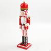 15 Inch Christmas Soldier, Doll Shape Puppet Toy, Wooden Soldier for Office Desk Decoration
