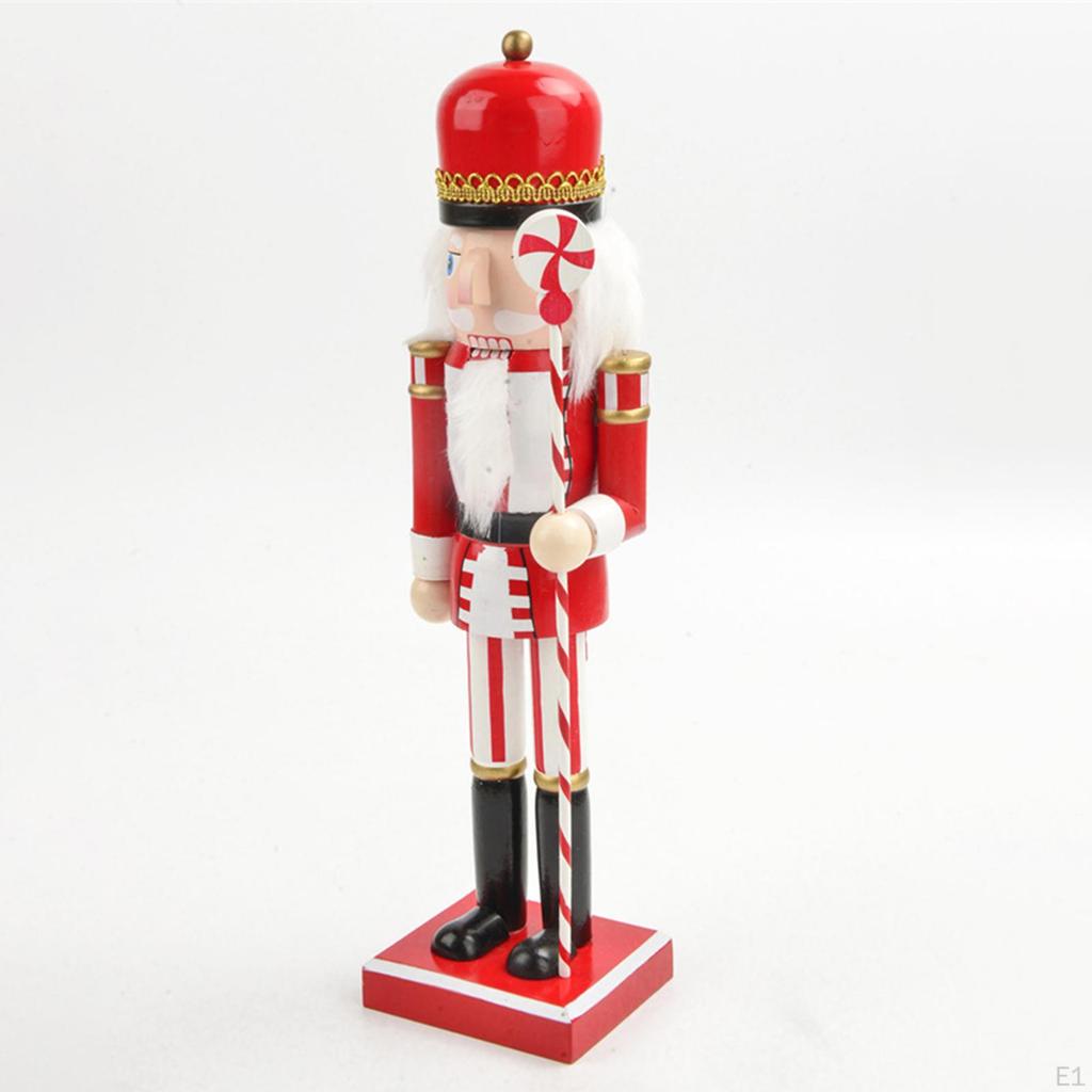 15 Inch Christmas Soldier, Doll Shape Puppet Toy, Wooden Soldier for Office Desk Decoration