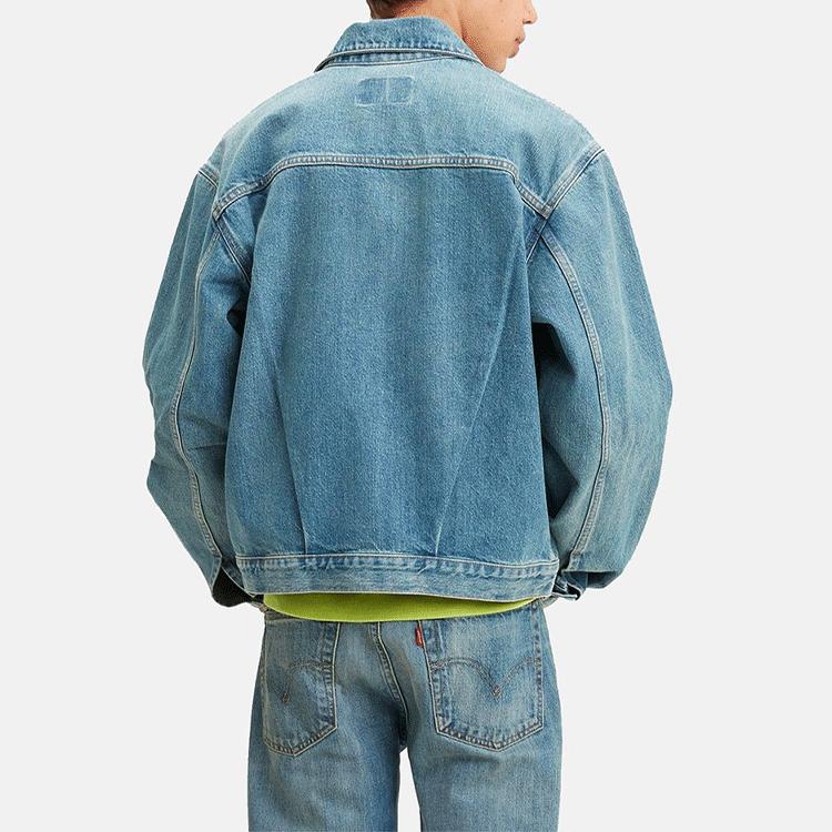 Levis Vintage Single Button Long Sleeve Loose Denim Jacket Men jackets Blue 85206-0000