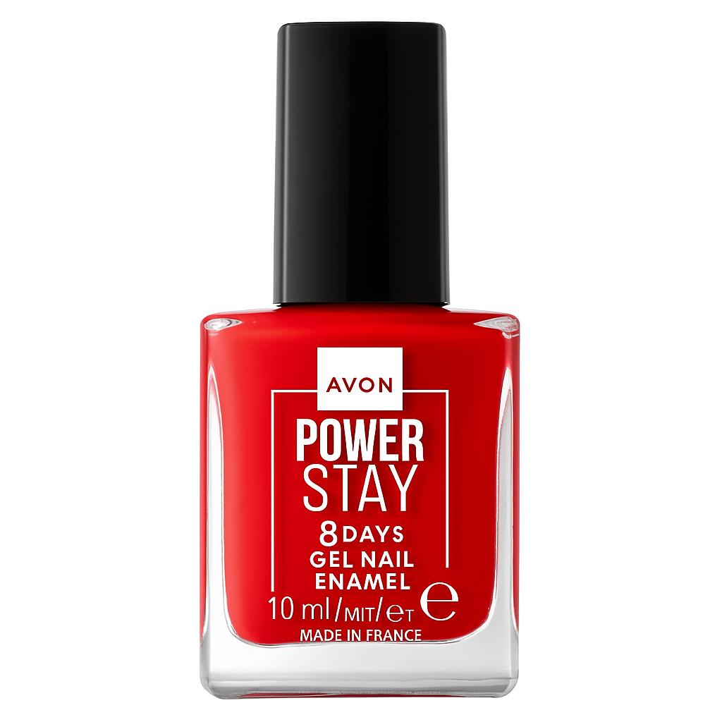 Avon Powerstay Red Designer Smalto Gel per Unghie Effetto Ibrido
