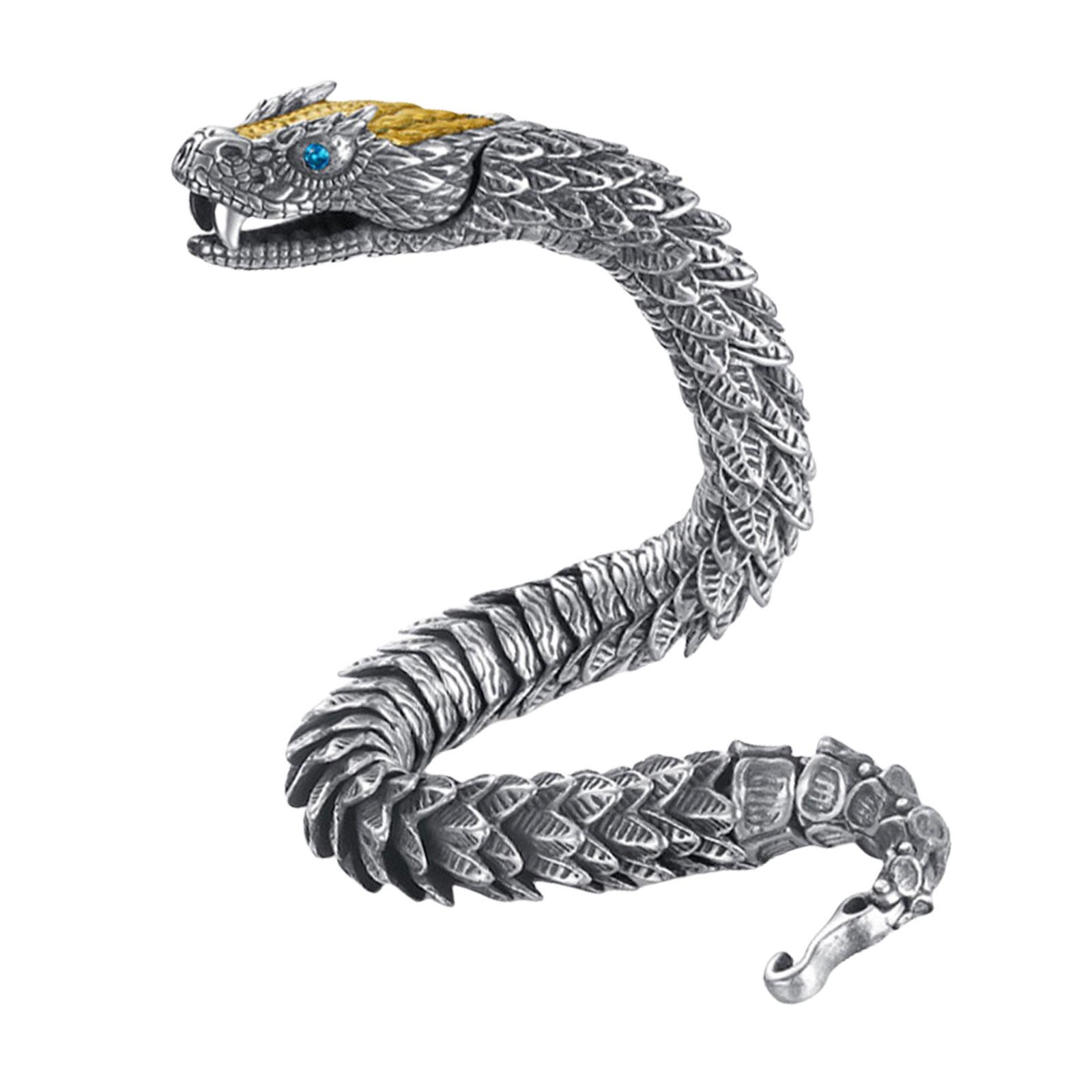 

Многоцелевой браслет-цепочка из прочного сплава с узором гремучих змей в стиле хип-хоп, регулируемый, портативный, унисекс, модный аксессуар 20