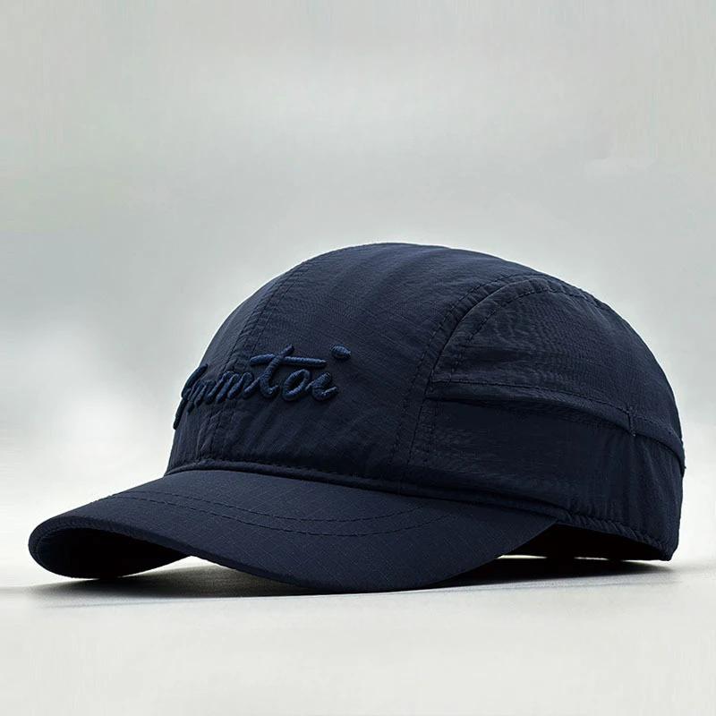 

Big Size 62cm Short Brim Quick Drying Baseball Caps New Embroidered Letter Breathable Sun Hat Men Outdoor Fishing Snapback Cap 55-58CM